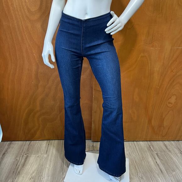 Free People Denim - Free People Penny Pull-On Flare Blue Jeans Size W27